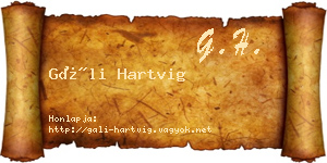 Gáli Hartvig névjegykártya